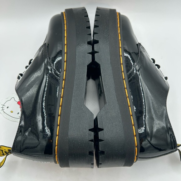 NEW DR MARTENS HELLO KITTY 1461 QUAD PLATFORM Patent Oxford boots Size 7.5 - Picture 5 of 12